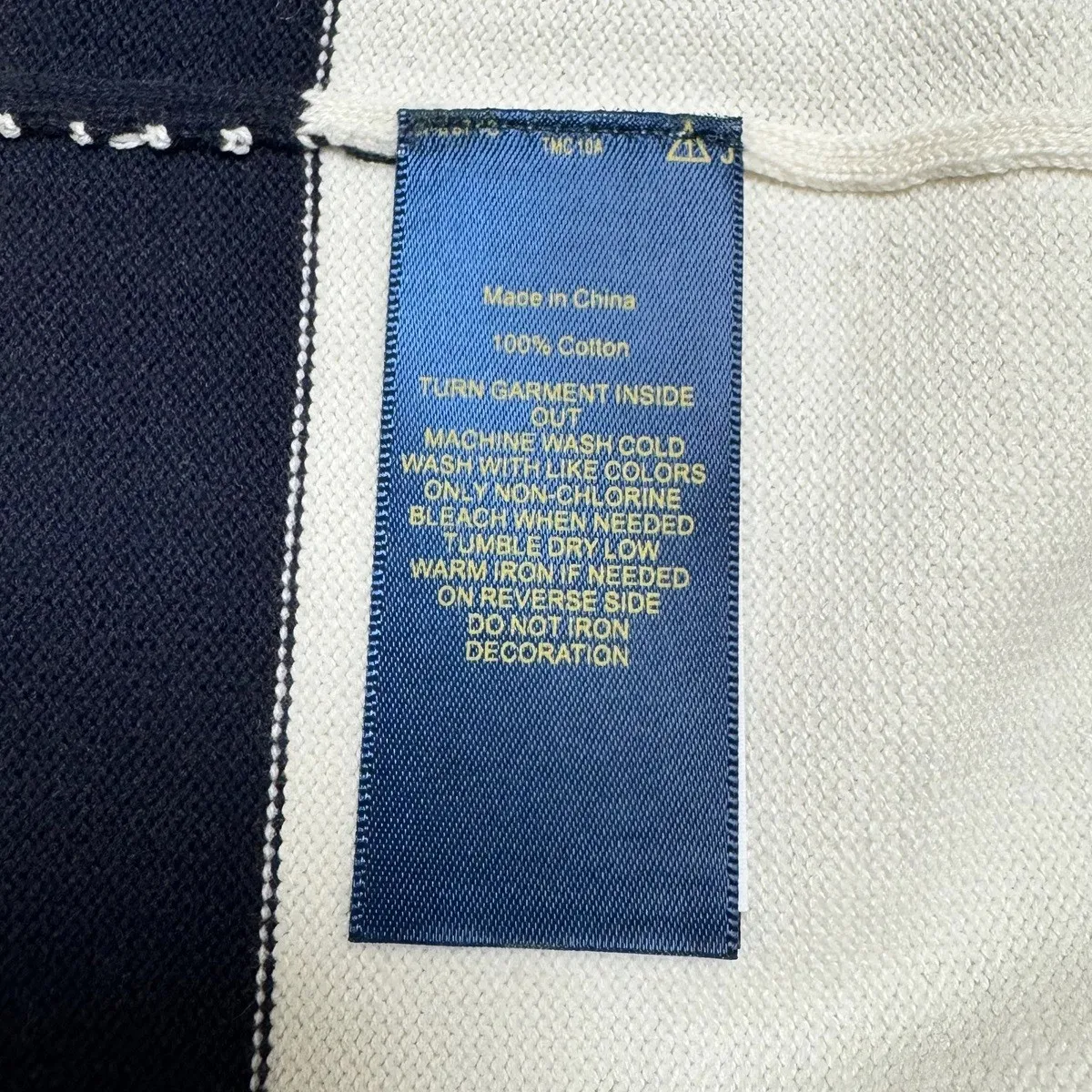 P200 M201#Ralph Lauren pony embroidered striped crew neck sweater Color: royal blue/white stripes, white/royal blue stripes, royal blue/color blue stripes Size: M-XXL